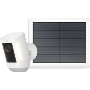 Ring Spotlight Cam Pro - Battery - Wit + usb-C zonnepaneel