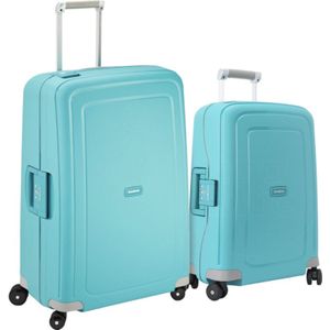 Samsonite S'cure Spinner 75+55cm Aqua Blue kofferset