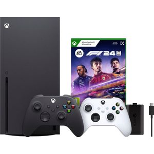 Xbox Series X + F1 24 + Tweede Controller Wit + Play & Charge Kit