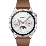 Huawei Watch GT 4 Zilver/Bruin 46mm