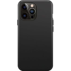 XQISIT Silicone Case Apple iPhone 15 Pro Back Cover Zwart