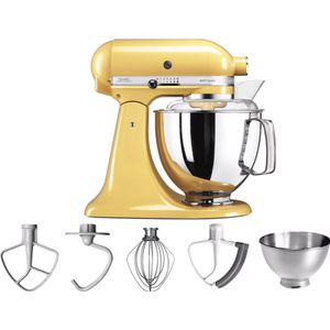 KitchenAid Keukenrobot - Keukenmachine Artisan met extra accessoires - 4,8 L, Geel