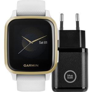 Garmin Venu Sq Goud/Wit + BlueBuilt Oplader