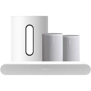 Sonos Ray Wit + 2x Era 100 Wit + Sub Mini Wit