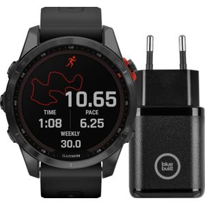 Garmin Fenix 7X Solar Zwart 51mm + BlueBuilt Oplader