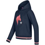 Waldhausen Hoody Lucky Lea, Kids nachtblau/Lucky Heart (140/146)