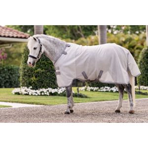 Horseware Amigo Bug Rug Pony Fliegendecke – Silber/Titangrau & Silber (110cm (5'3"))