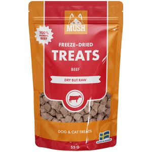 MUSH Leckerlis Gefriergetrocknetes Rindfleisch Hunde- und Katzensnack - 55g