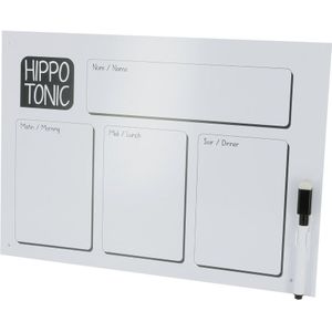 HIPPOTONIC Abwaschbares Ftterungsschild mit Marker.