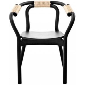 Knot Stuhl Sitz schwarz Holz