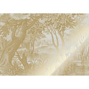 Gold gravierte Landschaften Tapete Sand MW-093 300x280cm