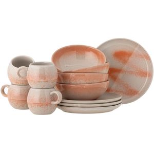 Paula Frühstücksgeschirr-Set 12-teilig orange - 82061528