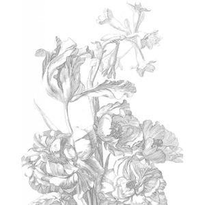 Wallpaper-Panel Gravierte Blumen