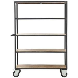 Trolley braunes Holz Metall