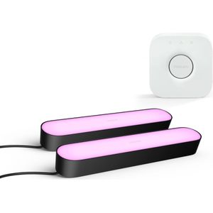 Philips Bundel: 2x Play Lightbars Zwart + Hue Bridge