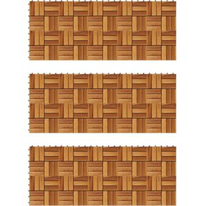 Terrastegels Acacia 30x30 cm - Set van 30