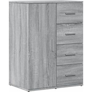 vidaXL Dressoir 59x39x80 cm bewerkt hout grijs sonoma eikenkleurig