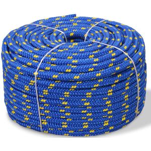 vidaXL Boot touw 10 mm 50 m polypropyleen blauw