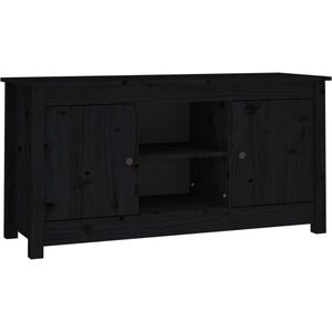 vidaXL-Tv-meubel-103x36,5x52-cm-massief-grenenhout-zwart