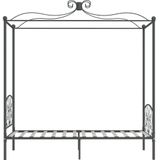 vidaXL Hemelbedframe metaal grijs 90x200 cm