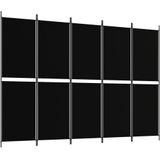 vidaXL-Kamerscherm-met-5-panelen-250x180-cm-stof-zwart