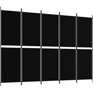 vidaXL-Kamerscherm-met-5-panelen-250x180-cm-stof-zwart