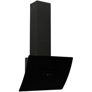 vidaXL Wandafzuigkap 60 cm staal en gehard glas zwart