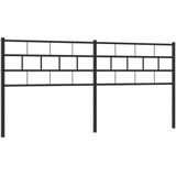 vidaXL - Hoofdbord - 200 - cm - metaal - zwart