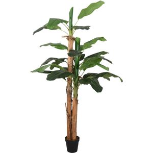 vidaXL Kunstplant bananenboom 9 bladeren 120 cm groen