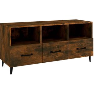 VidaXL Tv-meubel 102x35x50 cm - Bewerkt Hout - Gerookt Eikenkleurig