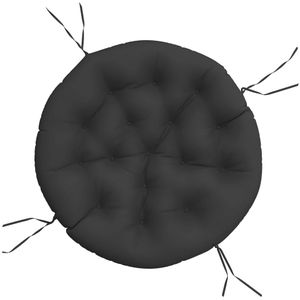vidaXL Zitkussen rond Ø 100x11 cm oxford stof zwart