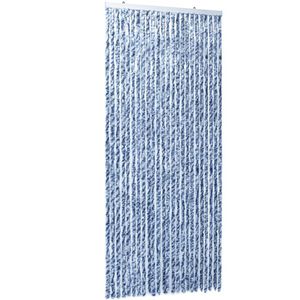 vidaXL-Vliegengordijn-100x230-cm-chenille-blauw-en-wit