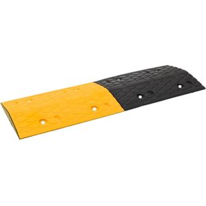 vidaXL Verkeersdrempel 97x32,5x4 rubber geel en zwart