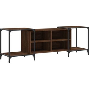 vidaXL Tv-meubel 153x37x50 cm bewerkt hout bruin eikenkleur