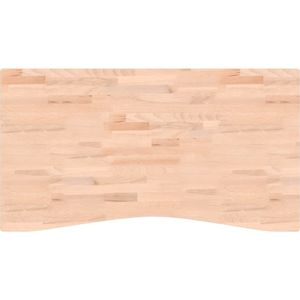 vidaXL Bureaublad 110x(55-60)x1,5 cm massief beukenhout