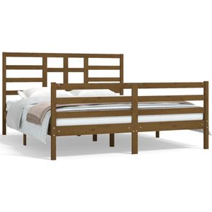 vidaXL-Bedframe-massief-hout-honingbruin-160x200-cm