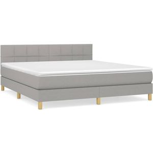 VidaXL-Boxspring-met-matra - tof-lichtgrijs-160x200-cm