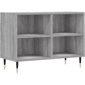 VidaXL Tv-meubel 69,5x30x50 cm - Bewerkt Hout - Grijs Sonoma Eikenkleurig