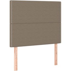 vidaXL Hoofdborden 2 st 100x5x78/88 cm stof taupe