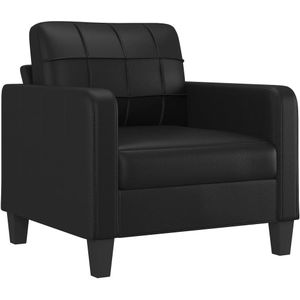 vidaXL Fauteuil 60 cm kunstleer zwart