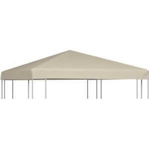 VidaXL Prieeldak 310 g/m² 3x3 m Beige - Duurzaam en stijlvol prieeldak voor buiten