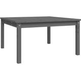 VidaXL Tuintafel 82,5x82,5x45 cm Massief Grenenhout Grijs