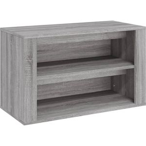 vidaXL-Schoenenrek-75x35x45-cm-bewerkt-hout-grijs-sonoma-eikenkleur