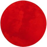 vidaXL-Vloerkleed-HUARTE-laagpolig-zacht-wasbaar-Ø-200-cm-rood