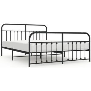 VidaXL Bedframe Metaal Zwart 160x200 cm