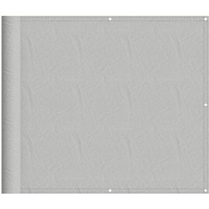 vidaXL Balkonscherm 90x400 cm 100% oxford polyester lichtgrijs