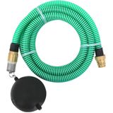 vidaXL Zuigslang met messing koppelingen 1,1'' 3 m PVC groen