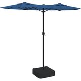 vidaXL Parasol dubbel 316x240 cm azuurblauw