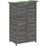 vidaXL Tuinschuur 83x57x140 cm massief grenenhout grijs