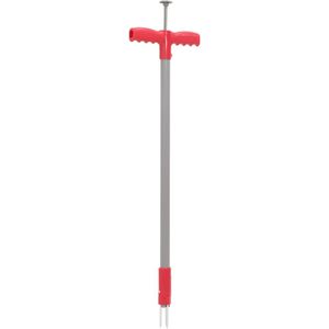 vidaXL Onkruidsteker 93,5 cm gepoedercoat staal rood en grijs